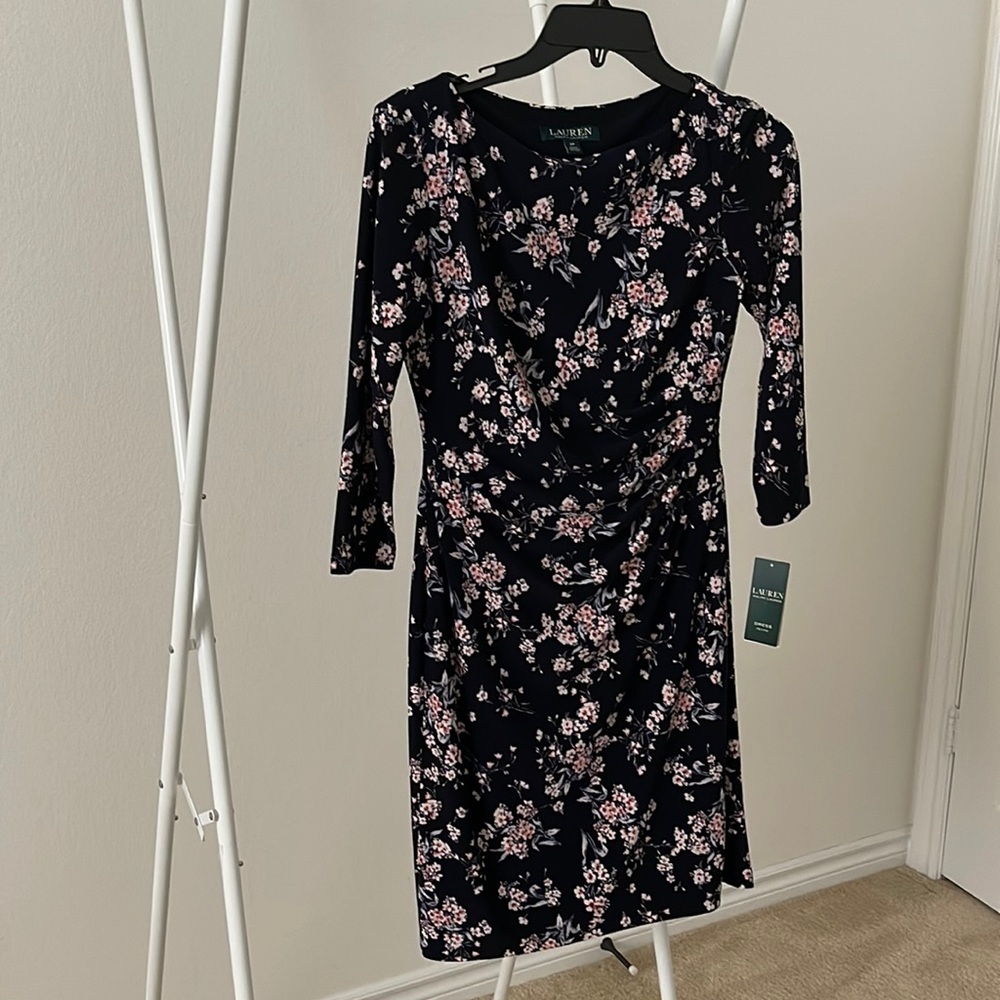 Lauren by Ralph Lauren Petite Floral Jersey Dress